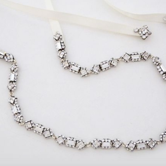 Dark ivory Art Deco rhinestone headband